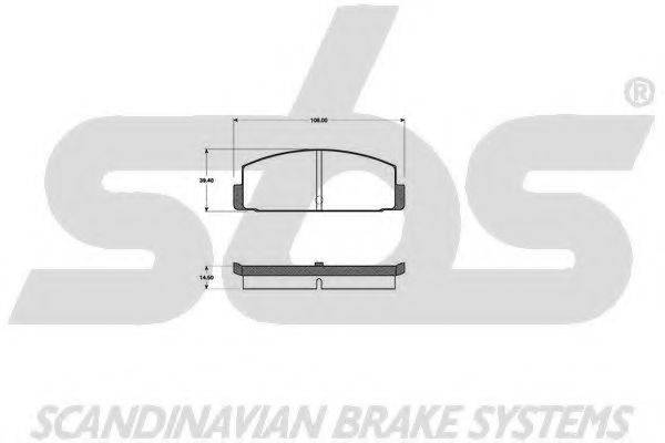 SBS 1501223014 Комплект гальмівних колодок, дискове гальмо