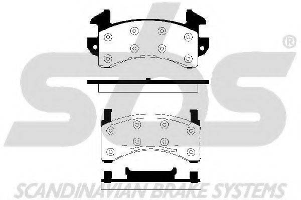 SBS 1501229201 Комплект гальмівних колодок, дискове гальмо