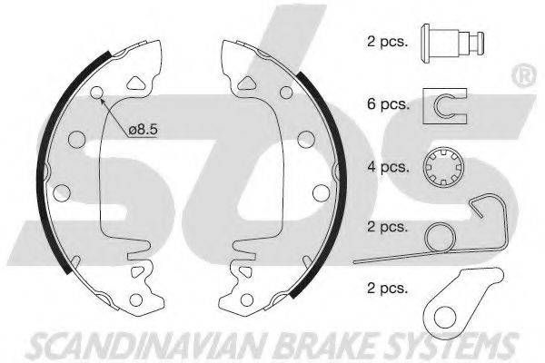 SBS 18512799230 Комплект гальмівних колодок
