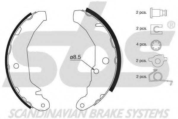 SBS 18492725408 Комплект гальмівних колодок