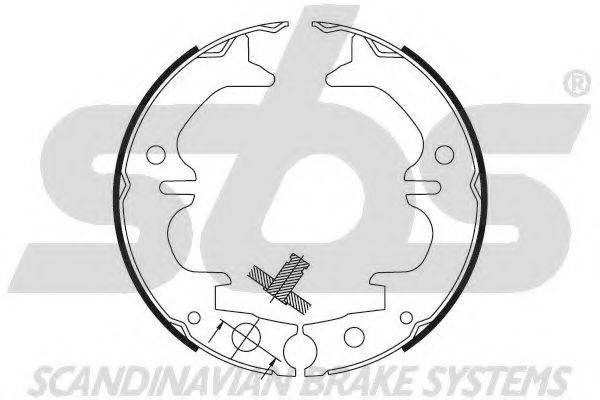 SBS 18492745729 Комплект гальмівних колодок, стоянкова гальмівна система
