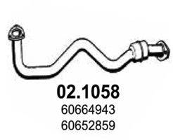 ASSO 021058 Труба вихлопного газу