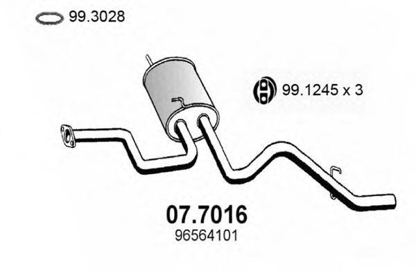 ASSO 077016 Глушник вихлопних газів кінцевий