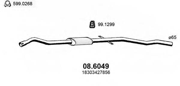 ASSO 086049 Середній глушник вихлопних газів