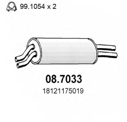 ASSO 087033 Глушник вихлопних газів кінцевий