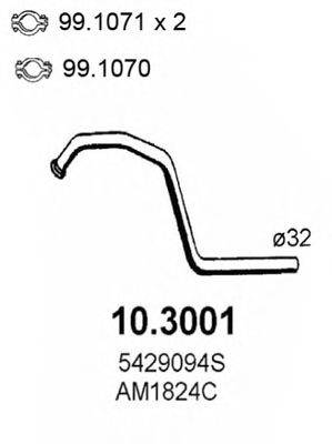 ASSO 103001 Труба вихлопного газу