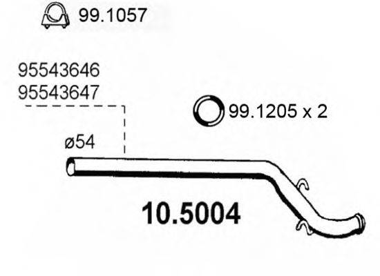 ASSO 105004 Труба вихлопного газу