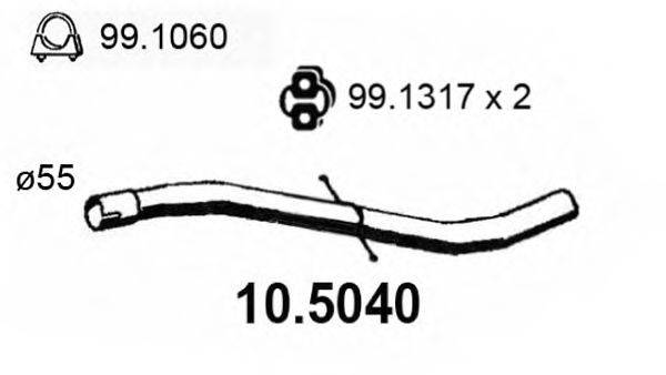 ASSO 105040 Труба вихлопного газу