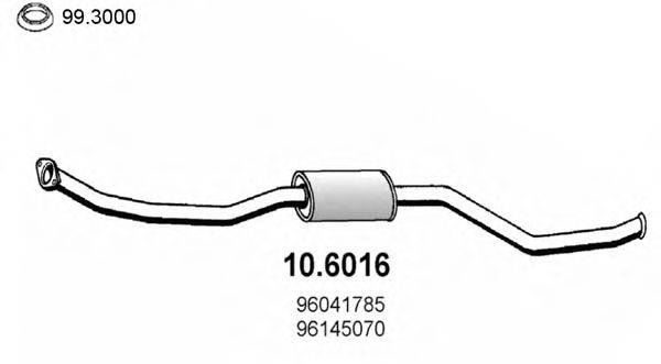 ASSO 106016 Середній глушник вихлопних газів