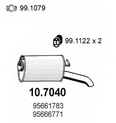 ASSO 107040 Глушник вихлопних газів кінцевий