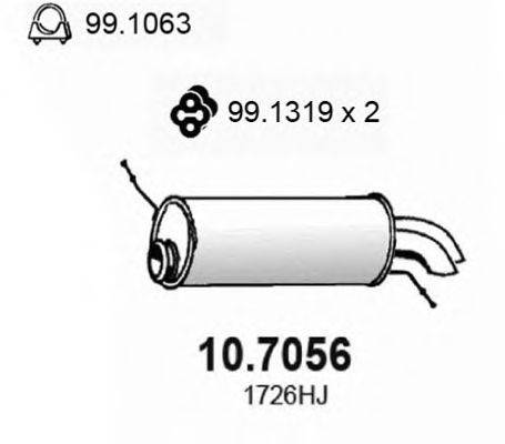 ASSO 107056 Глушник вихлопних газів кінцевий