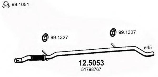 ASSO 125053 Труба вихлопного газу