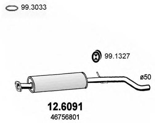 ASSO 126091 Середній глушник вихлопних газів