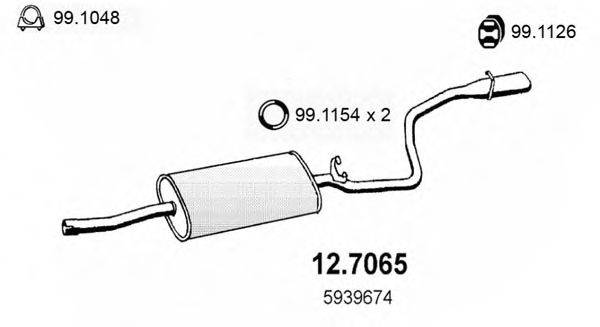 ASSO 127065 Глушник вихлопних газів кінцевий