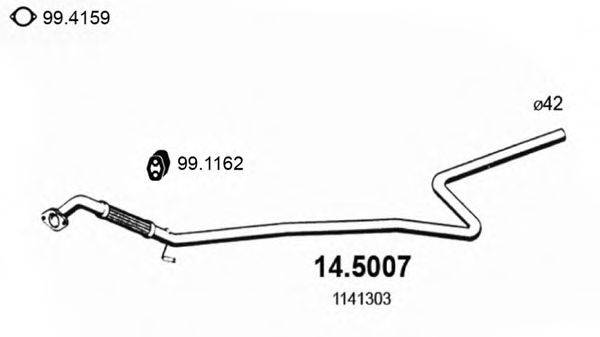 ASSO 145007 Труба вихлопного газу