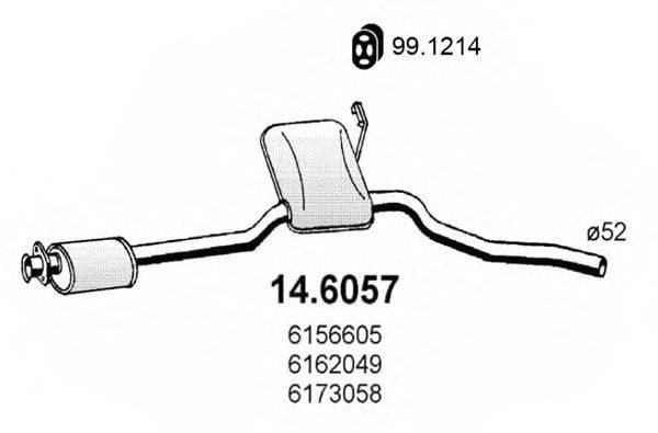 ASSO 146057 Середній глушник вихлопних газів