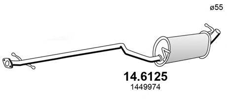 ASSO 146125 Середній глушник вихлопних газів