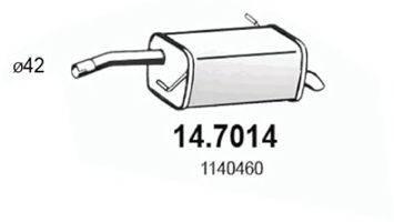 ASSO 147014 Глушник вихлопних газів кінцевий