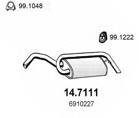 ASSO 147111 Глушник вихлопних газів кінцевий