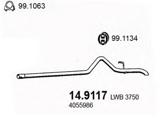 ASSO 149117 Труба вихлопного газу