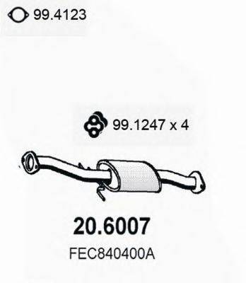 ASSO 206007 Середній глушник вихлопних газів