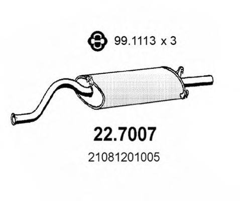 ASSO 227007 Глушник вихлопних газів кінцевий