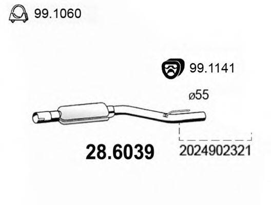 ASSO 286039 Середній глушник вихлопних газів