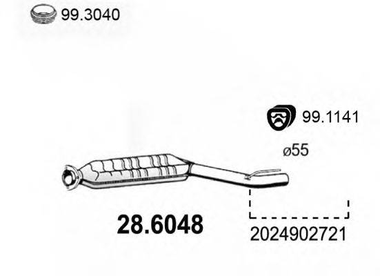 ASSO 286048 Середній глушник вихлопних газів