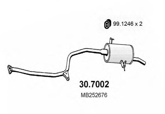 ASSO 307002 Глушник вихлопних газів кінцевий