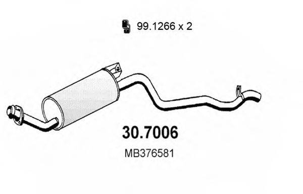 ASSO 307006 Глушник вихлопних газів кінцевий