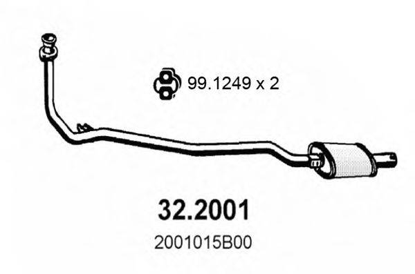 ASSO 322001 Передглушувач вихлопних газів