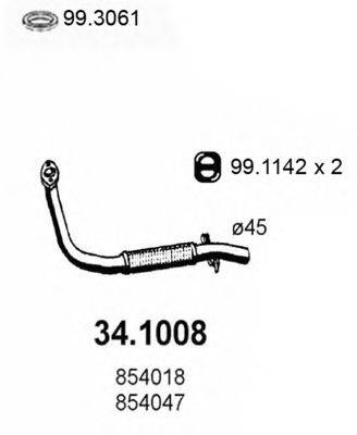 ASSO 341008 Труба вихлопного газу