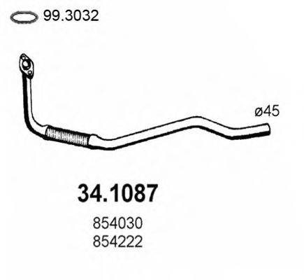 ASSO 341087 Труба вихлопного газу
