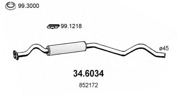 ASSO 346034 Середній глушник вихлопних газів