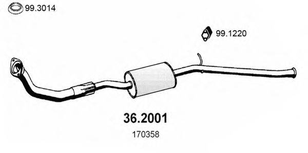 ASSO 362001 Передглушувач вихлопних газів