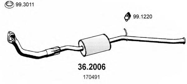 ASSO 362006 Передглушувач вихлопних газів