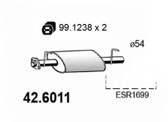 ASSO 426011 Середній глушник вихлопних газів