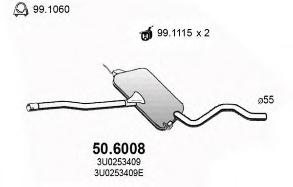 ASSO 506008 Середній глушник вихлопних газів