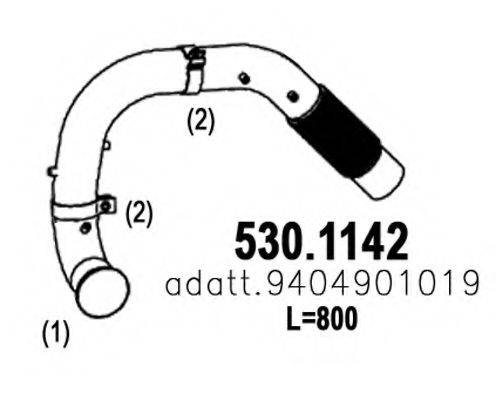 ASSO 5301142 Труба вихлопного газу