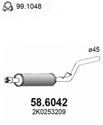 ASSO 586042 Середній глушник вихлопних газів