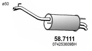 ASSO 587111 Глушник вихлопних газів кінцевий