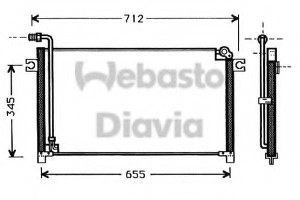 WEBASTO 82D0225346A Конденсатор, кондиціонер