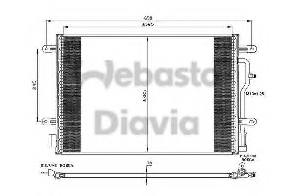 WEBASTO 82D0225406A Конденсатор, кондиціонер