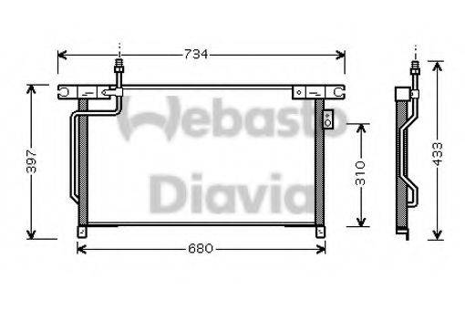 WEBASTO 82D0225440A Конденсатор, кондиціонер