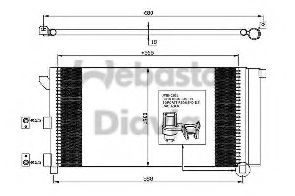 WEBASTO 82D0225553A Конденсатор, кондиціонер