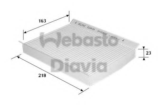 WEBASTO 82D0325152A Фільтр, повітря у внутрішньому просторі