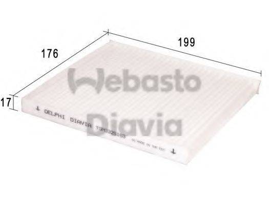 WEBASTO 82D0325163A Фільтр, повітря у внутрішньому просторі