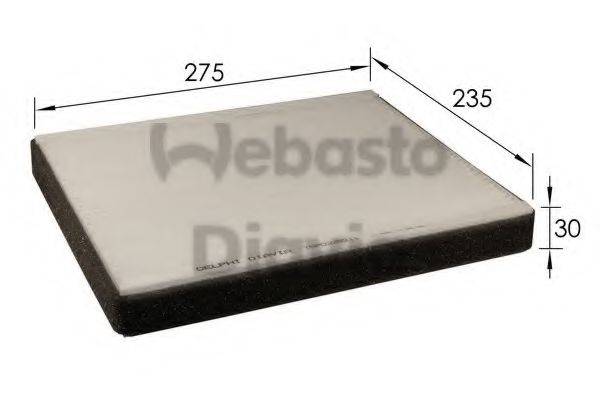 WEBASTO 82D0325211A Фільтр, повітря у внутрішньому просторі