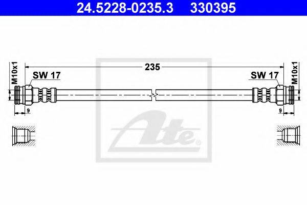 ATE 24522802353 Гальмівний шланг