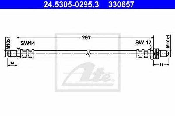 ATE 24530502953 Гальмівний шланг
